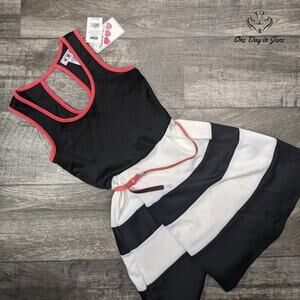Three Pink Hearts Juniors Striped Sleeveless Belted Dress Size XS